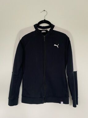 Puma Black Jacket with White Shoulder Panels